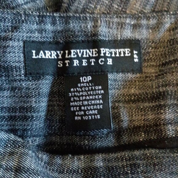 Larry Levine Petite Stretch Capri Pants Size 10P Cotton Blend Excellent - Picture 3 of 5